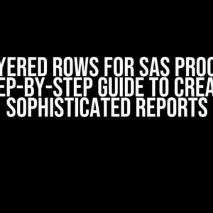 Multilayered Rows for SAS Proc Report: A Step-by-Step Guide to Creating Sophisticated Reports